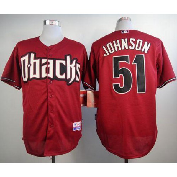 Diamondbacks #51 Randy Johnson Red Cool Base Stitched Jersey