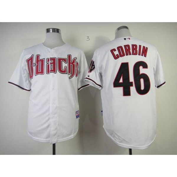 Diamondbacks #46 Patrick Corbin White Cool Base Stitched Jersey