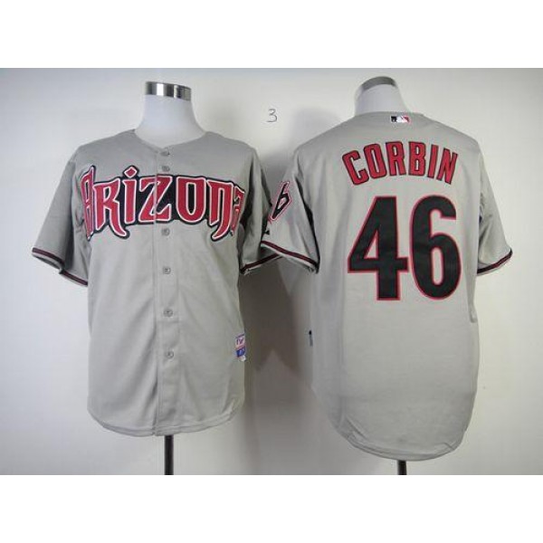 Diamondbacks #46 Patrick Corbin Grey Cool Base Stitched Jersey