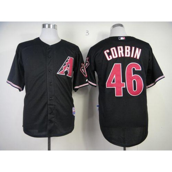 Diamondbacks #46 Patrick Corbin Black Cool Base Stitched Jersey