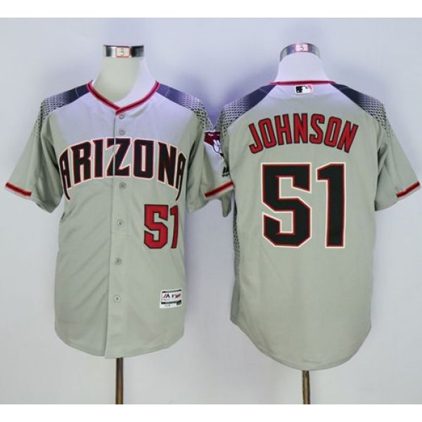 Diamondbacks #51 Randy Johnson Gray Brick New Cool Base Stitched Jersey