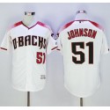 Diamondbacks #51 Randy Johnson White Brick New Cool Base Stitched Jersey