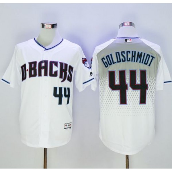 Diamondbacks #44 Paul Goldschmidt White Capri New Cool Base Stitched Jersey