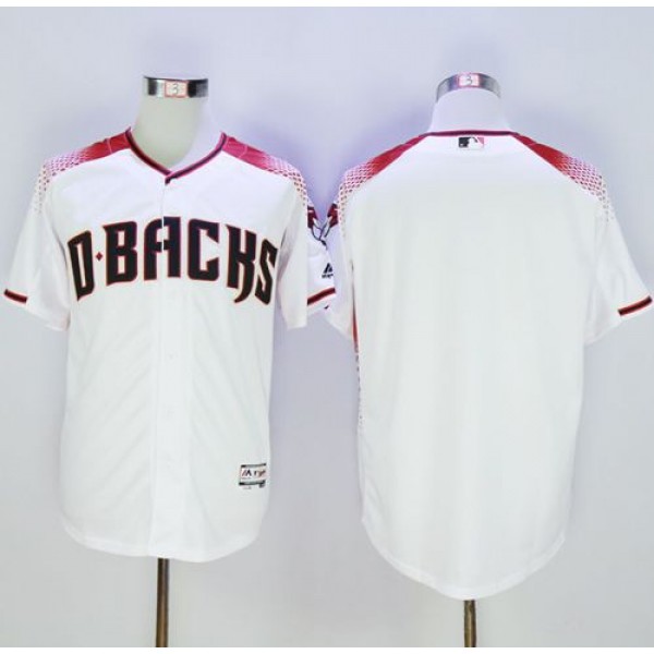 Diamondbacks Blank White Brick New Cool Base Stitched Jersey