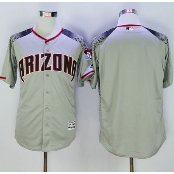 Diamondbacks Blank Gray Brick New Cool Base Stitched Jersey