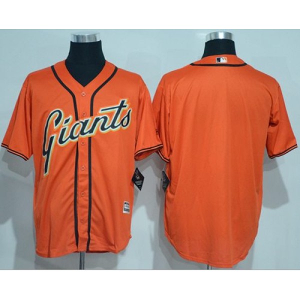 Giants Blank Orange New Cool Base Alternate Stitched Jersey