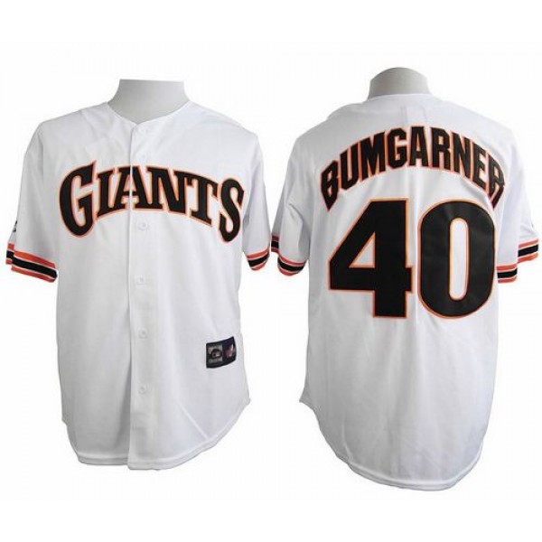 Giants #40 Madison Bumgarner White 1989 Turn Back The Clock Stitched Jersey
