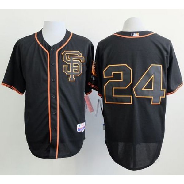 Giants #24 Willie Mays Black Alternate Cool Base Stitched Jersey