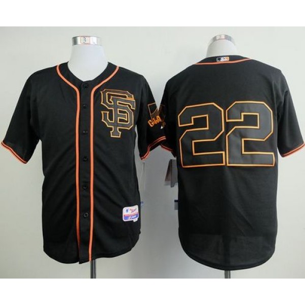 Giants #22 Jake Peavy Black Alternate Cool Base Stitched Jersey