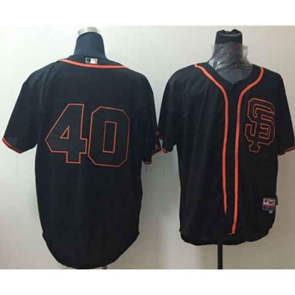 Giants #40 Madison Bumgarner Black Alternate Cool Base Stitched Jersey