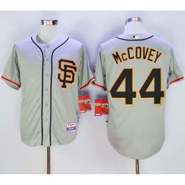 Giants #44 Willie McCovey Grey Cool Base Stitched Jersey
