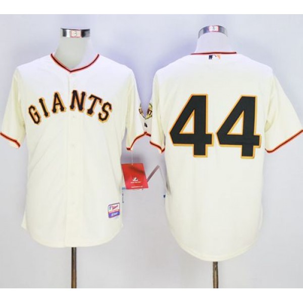 Giants #44 Willie McCovey Cream Cool Base Stitched Jersey