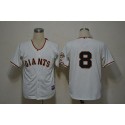 Giants #8 Hunter Pence Cream Cool Base Stitched Jersey