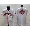 Houston Astros White 2022 World Series Champions Team Big Logo With Patch Cool Base Stitched Jersey