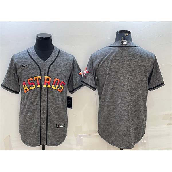 Houston Astros Blank Gray Cool Base Stitched Baseball Jersey