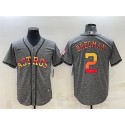Houston Astros #2 Alex Bregman Gray Cool Base Stitched Baseball Jersey
