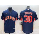 Houston Astros #30 Kyle Tucker Navy With Patch Cool Base Stitched Jersey
