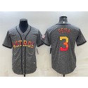 Houston Astros #3 Jeremy Pena Grey Cool Base Stitched Baseball Jersey