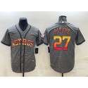 Houston Astros #27 Jose Altuve Grey Cool Base Stitched Baseball Jersey