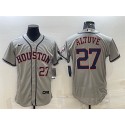 Houston Astros #27 Jose Altuve Grey Flex Base Stitched Baseball Jersey