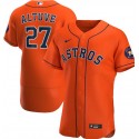 Houston Astros #27 Jose Altuve Orange Flex Base Stitched Jersey