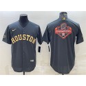 Houston Astros All-Star Charcoal 2022 World Series Champions Team Big Logo Cool Base Stitched Jersey