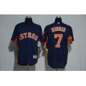Houston Astros #7 Craig Biggio Majestic Alternate Navy Flex Base Authentic Collection Stitched Jersey