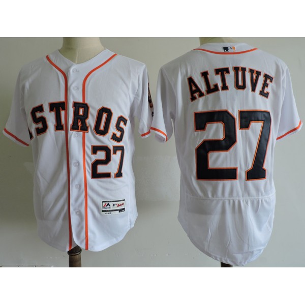 Houston Astros #27 Jose Altuve White Elite Stitched Jersey