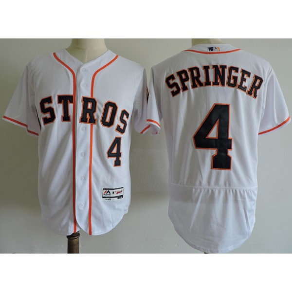 Houston Astros #4 George Springer White Elite Stitched Jersey