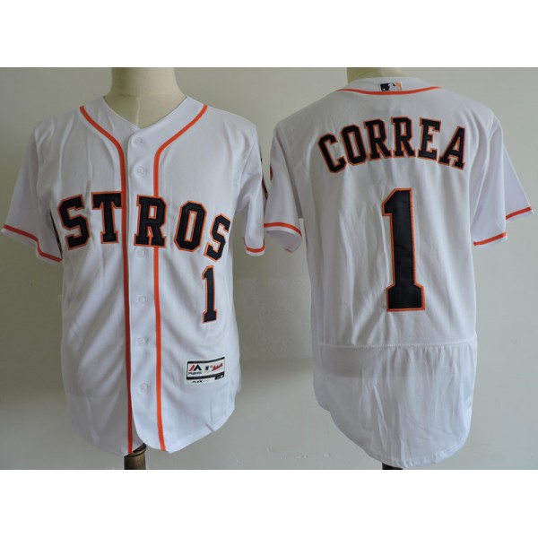Houston Astros #1 Carlos Correa Gray Elite Stitched Jersey