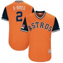 Houston Astros Alex Bregman "A-Breg" Majestic Orange Navy 2018 Players' Weekend Jersey