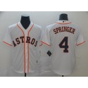 Houston Astros #4 George Springer Majestic White Cool Base Stitched Jersey