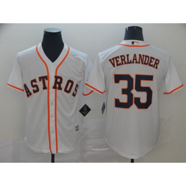 Houston Astros #35 Justin Verlander White Cool Base Stitched Jersey