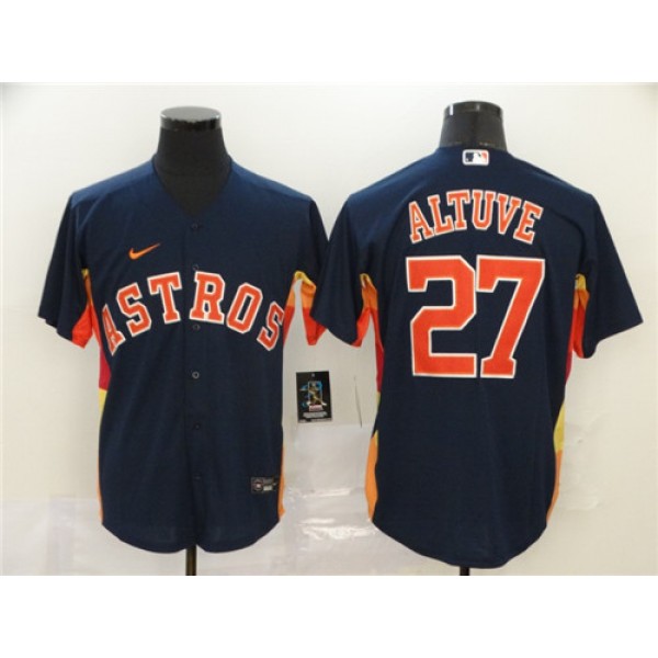 Houston Astros #27 Jose Altuve Navy Cool Base Stitched Jersey