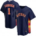 Houston Astros Navy #1 Carlos Correa Cool Base Stitched Jersey