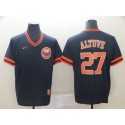 Houston Astros #27 Jose Altuve Navy Throwback Stitched Baseball Jersey