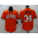 Houston Astros #34 Nolan Ryan Orange Cool Base Stitched Jersey