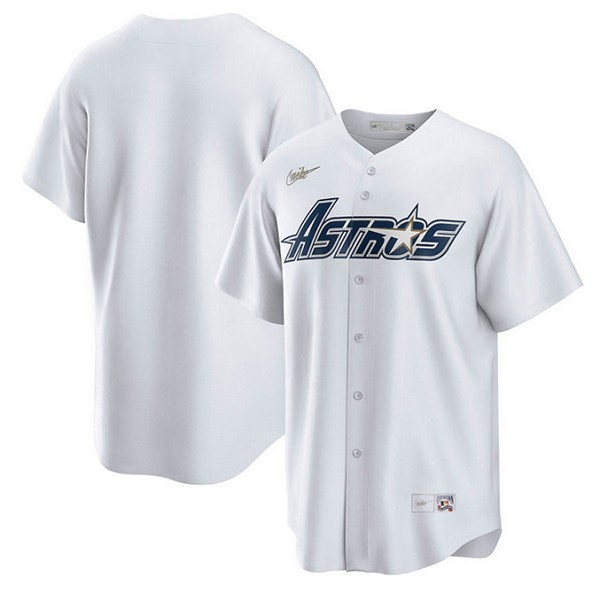 Houston Astros White Gold Star Cooperstown Stitched Jersey