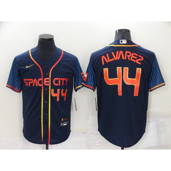 Houston Astros #44 Yordan Alvarez 2022 Navy City Connect Cool Base Stitched Jersey