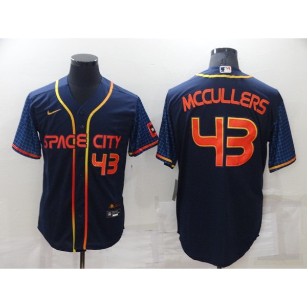Houston Astros #43 Lance McCullers 2022 Navy City Connect Cool Base Stitched Jersey
