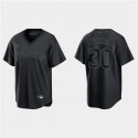 Houston Astros #30 Kyle Tucker Black Pitch Black Fashion Replica Stitched Jersey