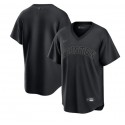 Houston Astros Blank Black Pitch Black Fashion Replica Stitched Jersey