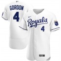 Kansas City Royals White #4 Alex Gordon Flex Base Stitched Jersey