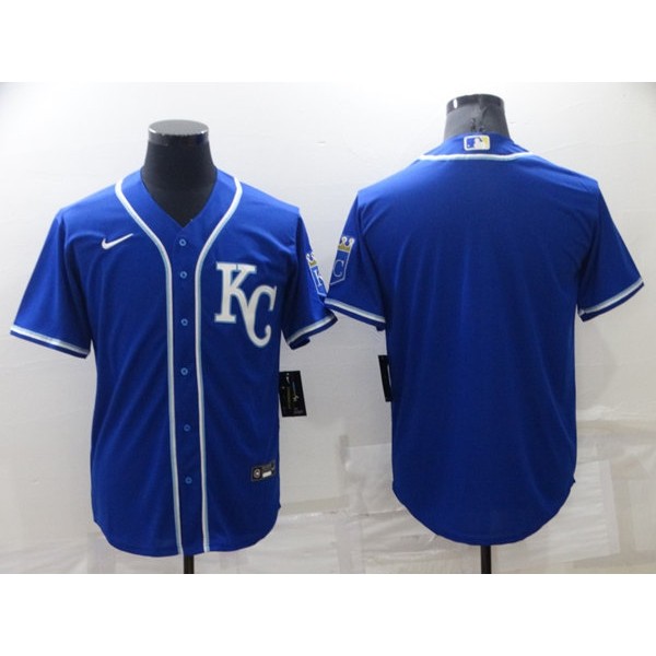 Kansas City Royals Blank Blue Cool Base Stitched Jersey