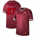 Los Angeles Angels #27 Mike Trout "Kiiiiid" Red Cooperstown Collection Legend Stitched Jersey