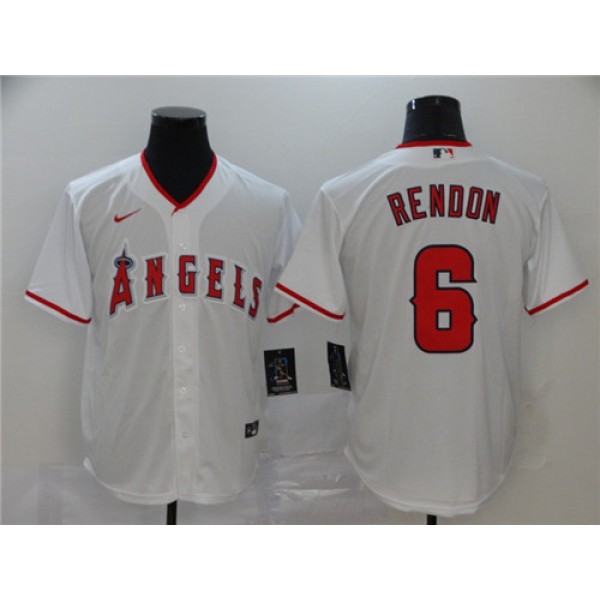 Los Angeles Angels #6 Anthony Rendon White Cool Base Stitched Jersey