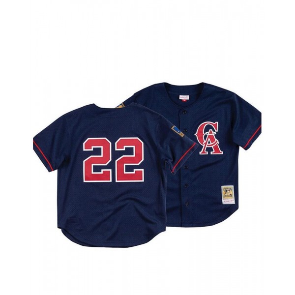 Los Angeles Angels Navy #22 Bo Jackson Stitched Jersey