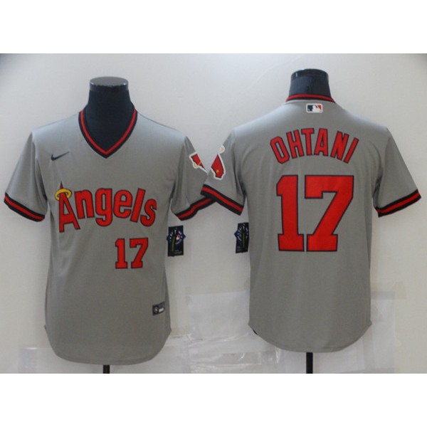 Los Angeles Angels #17 Shohei Ohtani Gray Cool Base Stitched Baseball Jersey