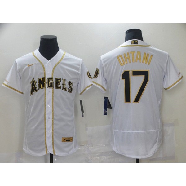 Los Angeles Angels #17 Shohei Ohtani White Flex Base Stitched Jersey