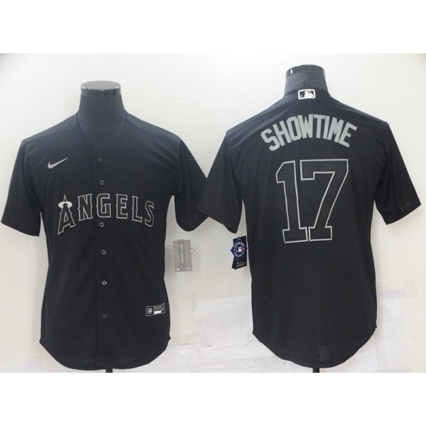 Los Angeles Angels #17 Shohei Ohtani Black Cool Base Stitched Baseball Jersey